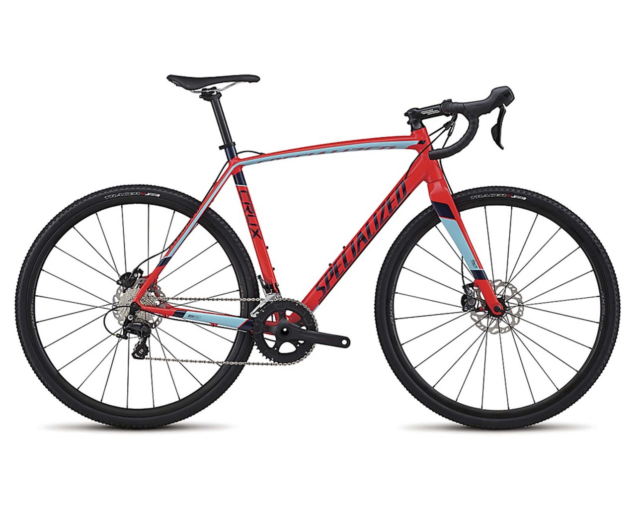 Specialized CruX Sport E5 - Cyclocross Bike 2018 | gloss rocket red-light blue-navy