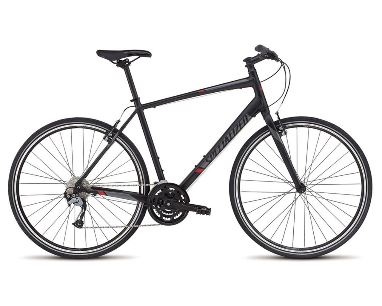 Specialized Sirrus Sport E5 Reflex - Fitness Bike 2016 | black-satin black-red